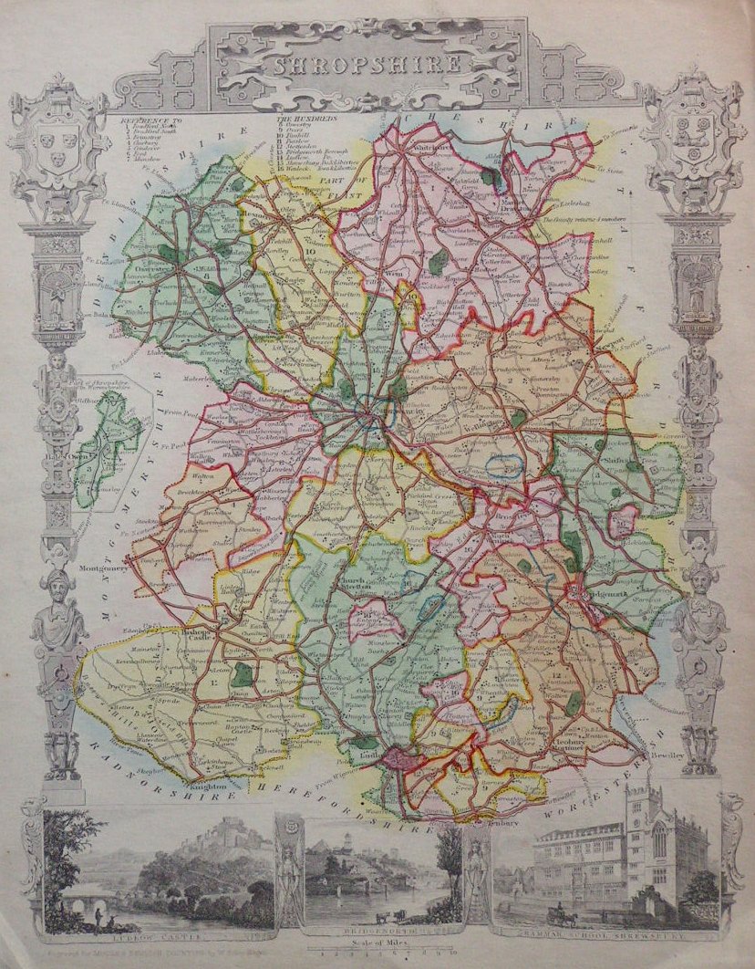 Map of Shropshire - Moule